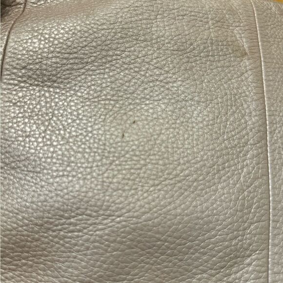 Coach Kristin Leather Large Hobo F22309 Champagne Silver Shoulder Handbag Purse - Picture 10 of 12
